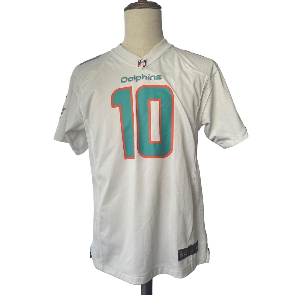 Nike Jersey Kids Size XL 18 20 White Sports NFL Miami Dolphins Short Sleeves Ath